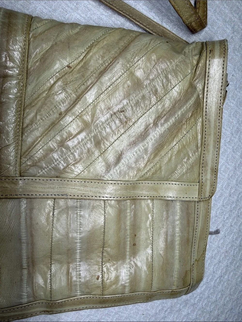 Vintage 80’s Eel skin crossbody bag or clutch